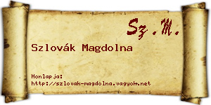 Szlovák Magdolna névjegykártya
