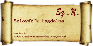 Szlovák Magdolna névjegykártya